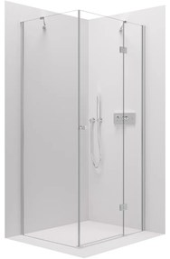Cerano Marino, sprchovací kút 90(dvere) x 90(stena) x 190 cm, 6mm číre sklo, chrómový profil, CER-CER-422766