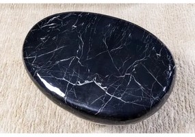 Konferenčný stôl Stone 44853 75x52cm Black marble look  - Komfort-nábytok