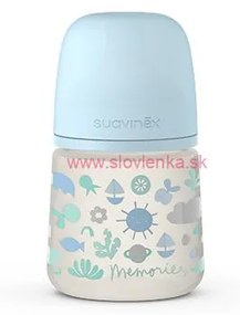 SUAVINEX - dojčenská fľaša 150 ml S memories - modrá