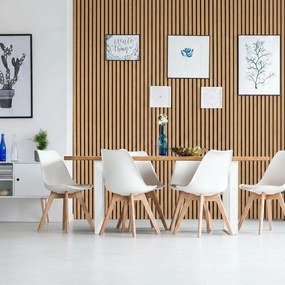 Drevený akustický panel, 2400 x 600 mm, B2BP004, dub