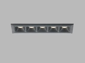 LED2 2250933 Zapustené svietidlo LINEAR 5 LED 10W, 3000K, 1050lm, IP20, čierna