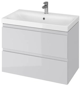 Cersanit - SET skrinka + umývadlo, šedý lesk, Moduo 80, S801-220-DSM