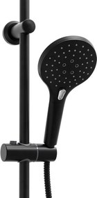 Erga Bergen, sprchový set s termostatickou batériou a dažďovou sprchou 30 cm, čierna matná, ERG-YKA-BP.BERGEN THERM 30 BLK
