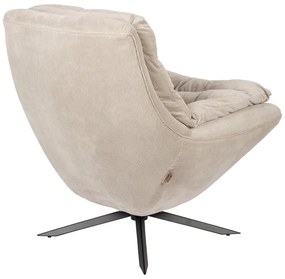 Biele zamatové kreslo Vince – Dutchbone