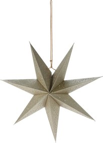 Závesná vianočná sedemcípa hviezda, 45 cm, champagne