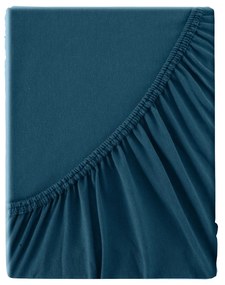 BAVLNENÉ PRESTIERADLO S GUMOU ADELA 140X200X25 CM TMAVOMODRÁ