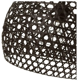 Čierne bambusové stropné svietidlo s bambusovým tienidlom ø 35 cm – Casa Selección