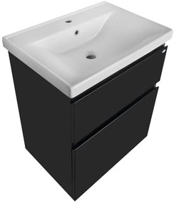 Aqualine Aqualine, ALTAIR umývadlová skrinka 61,5x72,5x45cm, čierna matná, AI665