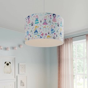 Závesná lampa Print M, farebné princezné