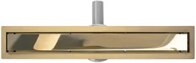 Rea  Pure Neo Mirror, odtokový žľab 90 cm na vloženie dlažby, zlatá lesklá, REA-G5602
