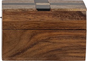 Hnedý dekoratívny drevený úložný box 6,5x4,5x4 cm Cemile – Bloomingville