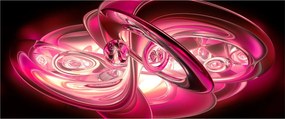Obraz ružových fraktálov (120x50 cm)