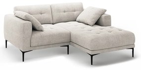 Béžová rohová pohovka (pravý roh/s leňoškou) Bemy – Micadoni