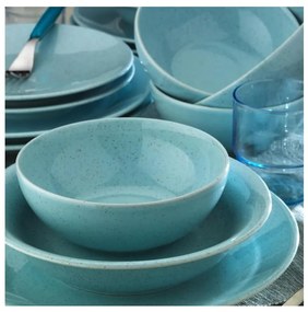 24-dielna jedálenská súprava, modrá/porcelán