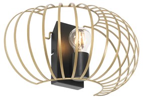 Dizajnová nástenná lampa mosadz 39 cm - Johanna