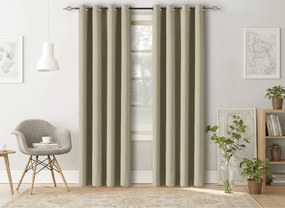 Záves OXFORD 140x270 cm, svetlo olivový Zavesenie: Riasiaca páska