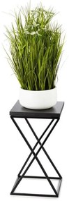 HowHomely Stojan na kvety LOFT 40x24 cm čierna 10-1630-40-BB-MDF