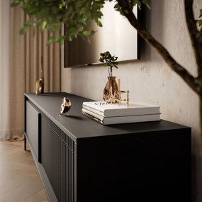 TV STOLÍK RAYMOND ČIERNY MATNÝ 153 cm