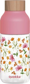 Plastová fľaša Ice Pink Flowers 570 ml