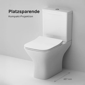 Podlahové WC AM.PM Gem CGA8601PSC bezokrajové, so sedadlom Microlift, biele