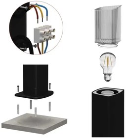 Vonkajšia lampa LANA 1xE27/25W/230V IP54 75 cm