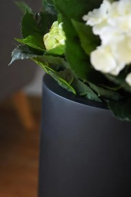 Kvetináč VEKRA, sklolaminát, výška 40 cm, čierna