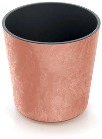 Kvetináč NURBI ZAOBLENÝ BETÓNOVÝ EFEKT tehlovo červený