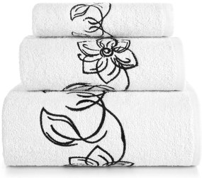 FROTÉ UTERÁK LILA SADA 1KS 30X50 CM, 1KS 50X90 CM, 1KS 70X140 CM BIELA