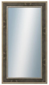 DANTIK - Zrkadlo v rámu, rozmer s rámom 50x90 cm z lišty TOOTH zlatá čierna (2780)
