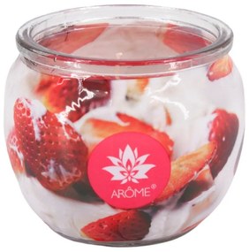 Arome Vonná sviečka v skle Strawberry Cream, 90 g