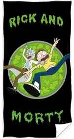 Bavlnená plážová osuška Rick and Morty - motív Brána do tretej dimenzie - 100% bavlna - 70 x 140 cm