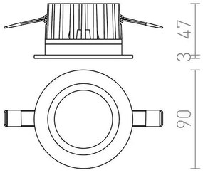 RED - Design Rendl - R12716 - LED Kúpeľňové podhľadové svietidlo TOLEDO 8W/230V IP44