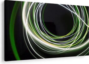 Obraz zelených čiar (90x60 cm)