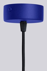 Modré závesné svietidlo so skleneným tienidlom Orbital – Sollux