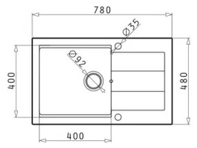Pyramis 70083601 - Kuchynský drez SPARTA PLUS LUX 78x48 cm granit/béžová