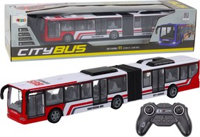 LEAN Toys Mestský autobus s diaľkovým ovládaním RC, červeno-biely
