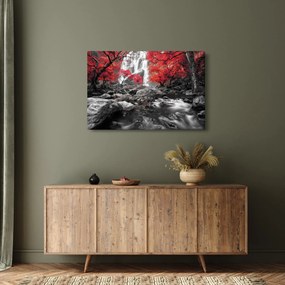 Obraz - Vodopády v jesennej krajine (90x60 cm)