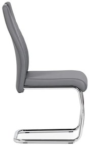 BONTEC Jedálenská stolička, šedá, ekokoža, DCL-418 GREY Farba: Zelená