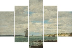 Obraz - Eugène Boudin, Coast of Brittany, reprodukcia (150x105 cm)