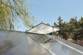 Skleník so základňou BestBerg BBGH‑606S / 3,61 m² / 190 × 190 × 194 cm / strieborná