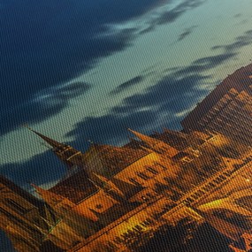 Obraz osvetlenej stavby (120x50 cm)