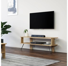 TV stolík/skrinka Dual (dub). Akcia -20%. Vlastná spoľahlivá doprava až k Vám domov. 1107983