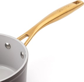 Elmich Nepriľnavý keramický rajnica Zen Ø 16 cm – hnedo-zlatá