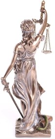 Socha spravodlivosti JUSTÍCIA 515004 - staré zlato (8,5x7,5x20,5cm)