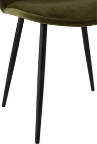 Zelená zamatová jedálenská stolička Chair Claire Green - 46*44*86cm