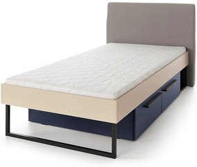 Posteľ Sergio SE12 90 Béžová /Námornícka Modrá