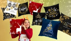 Vianočná obliečka na vankúš 3D 43