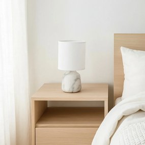 Rabalux 74067 stolná lampa Nalisa, valcovitá, biela
