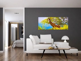 Obraz žirafy v Afrike (120x50 cm)