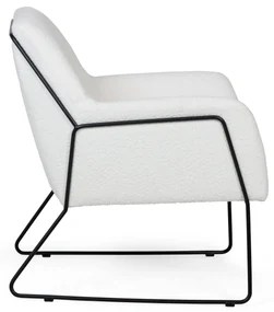 Biele designové kreslo MILAN